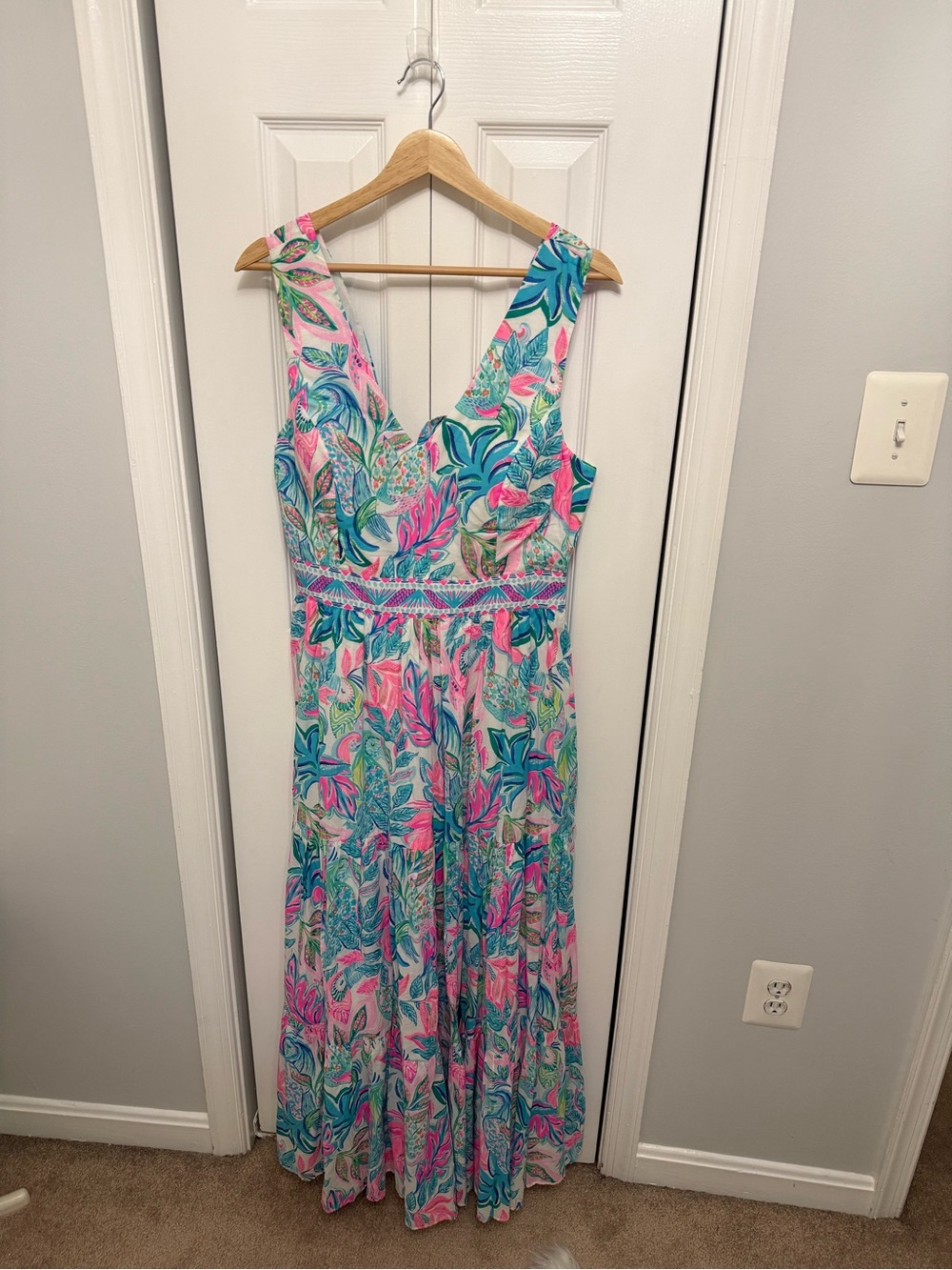 Lilly Pulitzer Charleen Maxi Dress Resort White Toucan Do It Better 💕 HTF 💕 NWT - Picture 5 of 8